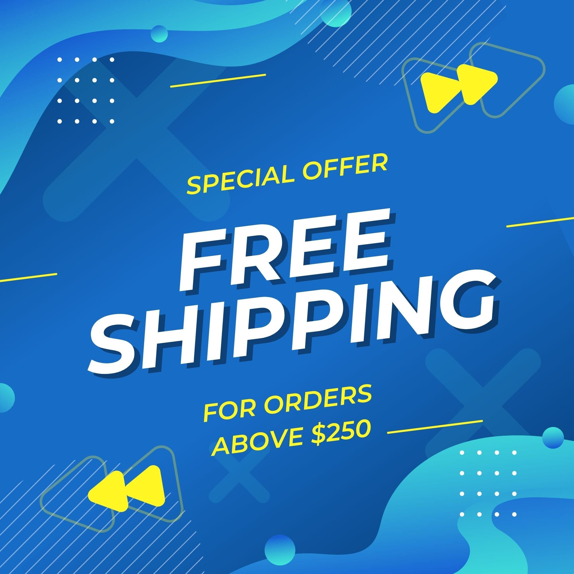 Free Shipping for order above $250