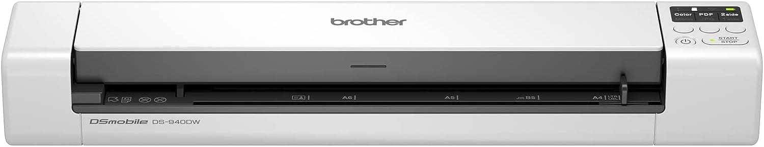 Brother Wireless, portable 2-sided (Duplex) A4 Document Scanner, White