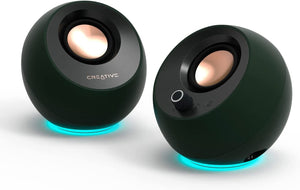 Creative Pebble Pro Minimalist 2.0 USB-C Computer Speakers with Bluetooth® 5.3 and Customisable RGB Lighting