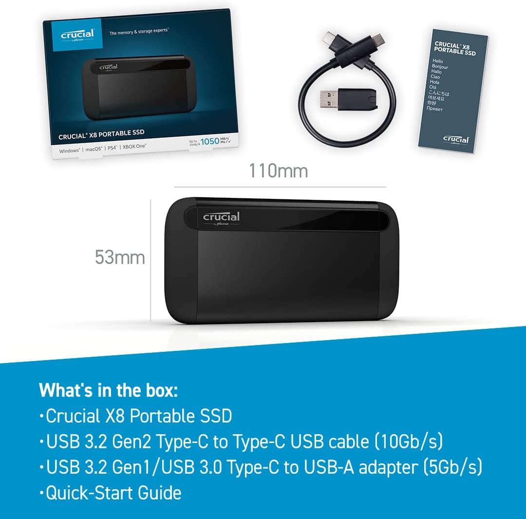 CRUCIAL Hard Drives CT1000X8SSD9